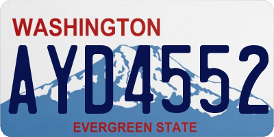 WA license plate AYD4552
