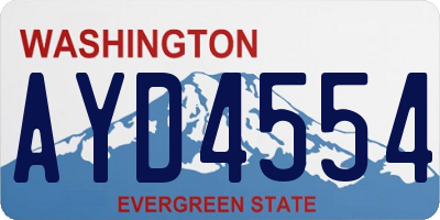 WA license plate AYD4554