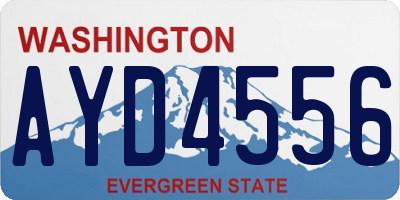 WA license plate AYD4556