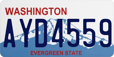 WA license plate AYD4559