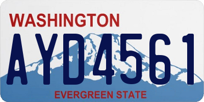 WA license plate AYD4561