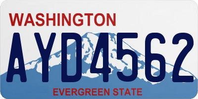 WA license plate AYD4562
