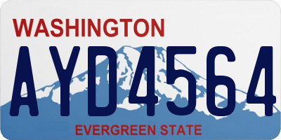 WA license plate AYD4564
