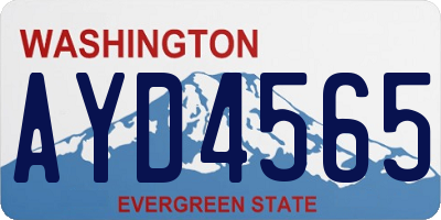 WA license plate AYD4565