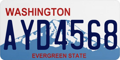 WA license plate AYD4568