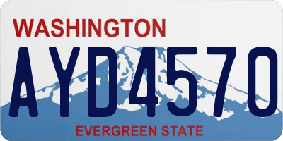 WA license plate AYD4570