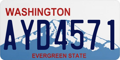 WA license plate AYD4571