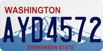 WA license plate AYD4572