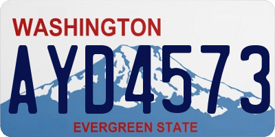 WA license plate AYD4573