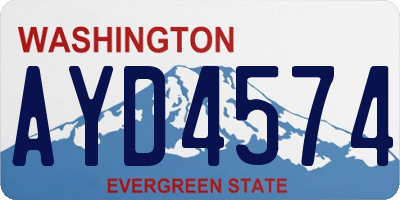 WA license plate AYD4574