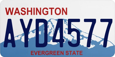 WA license plate AYD4577