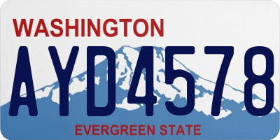 WA license plate AYD4578