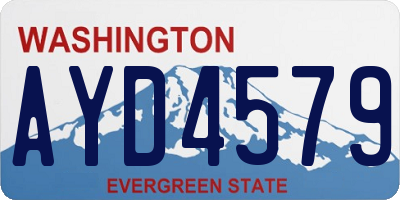 WA license plate AYD4579
