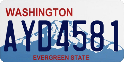 WA license plate AYD4581