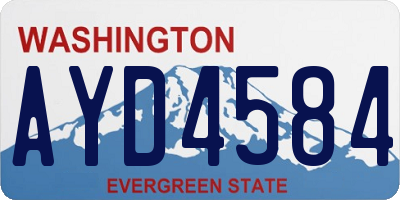 WA license plate AYD4584
