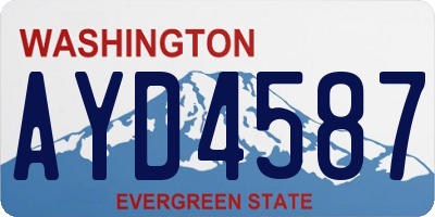 WA license plate AYD4587