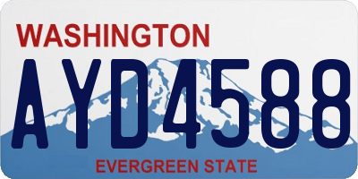 WA license plate AYD4588