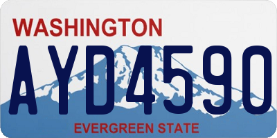 WA license plate AYD4590