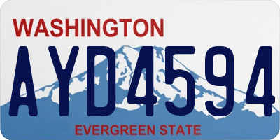 WA license plate AYD4594