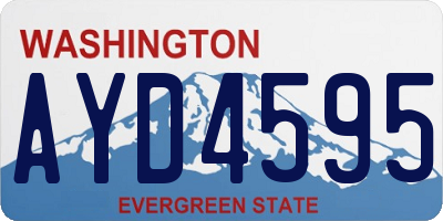 WA license plate AYD4595