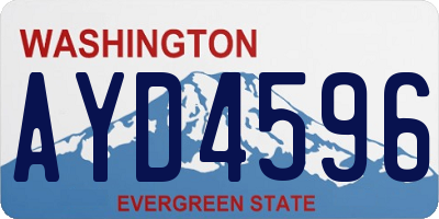 WA license plate AYD4596