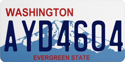 WA license plate AYD4604