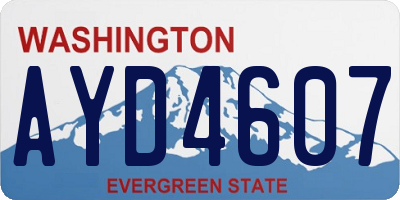 WA license plate AYD4607