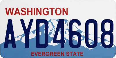WA license plate AYD4608