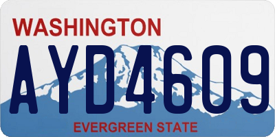 WA license plate AYD4609