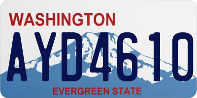 WA license plate AYD4610