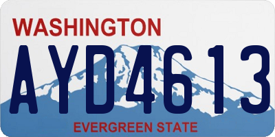 WA license plate AYD4613