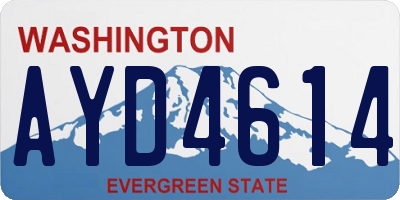 WA license plate AYD4614