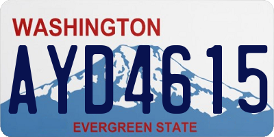 WA license plate AYD4615