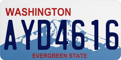 WA license plate AYD4616