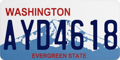 WA license plate AYD4618