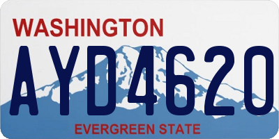 WA license plate AYD4620