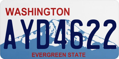 WA license plate AYD4622