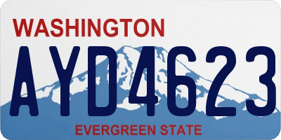 WA license plate AYD4623