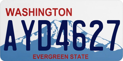 WA license plate AYD4627