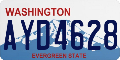 WA license plate AYD4628