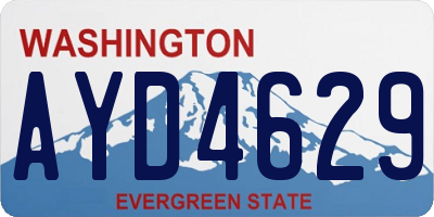 WA license plate AYD4629