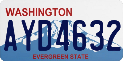 WA license plate AYD4632