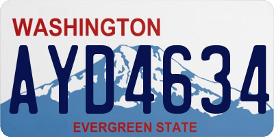 WA license plate AYD4634