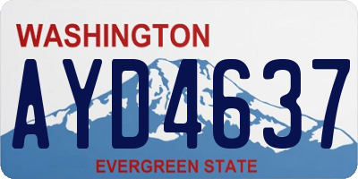 WA license plate AYD4637