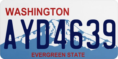 WA license plate AYD4639