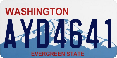 WA license plate AYD4641