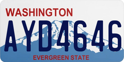 WA license plate AYD4646