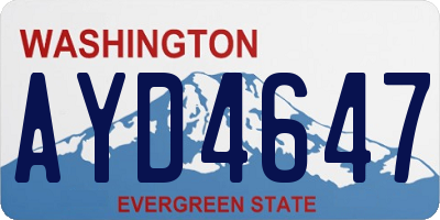WA license plate AYD4647