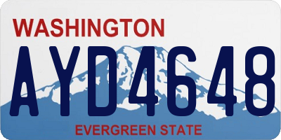 WA license plate AYD4648
