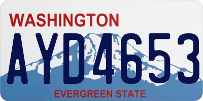 WA license plate AYD4653